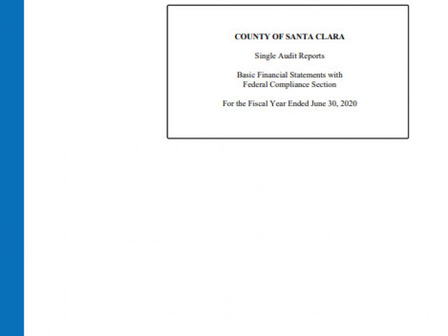 Cover of Single Audit Report, Basic Financial Statements with Federal Compliance Section, Fiscal Year 2020