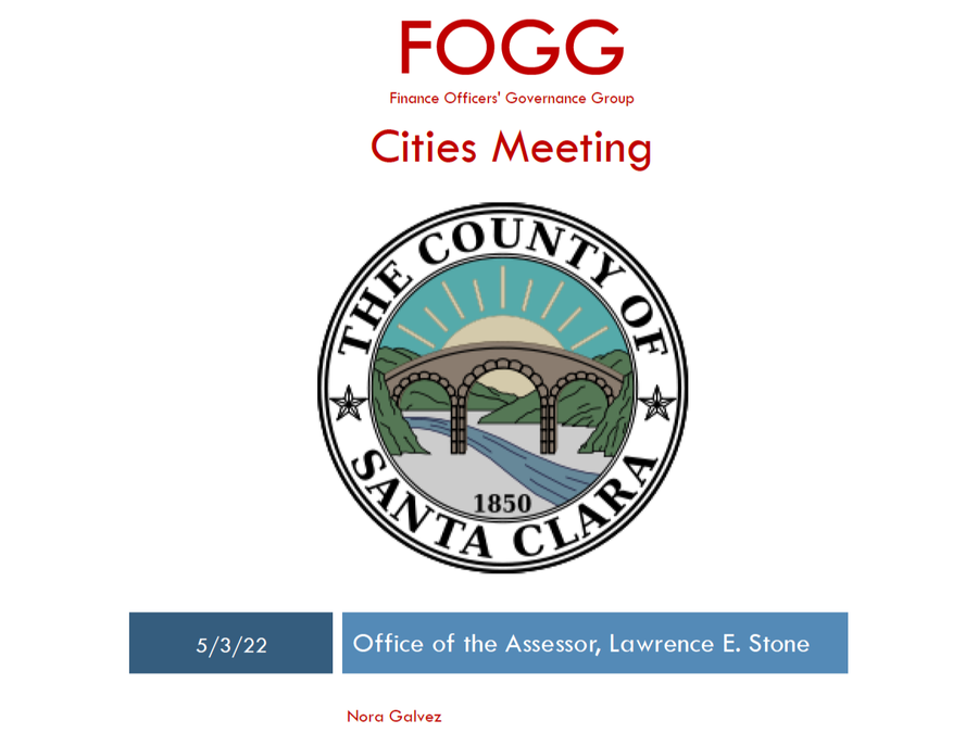 Cover for the Assessor's Cities Meeting report
